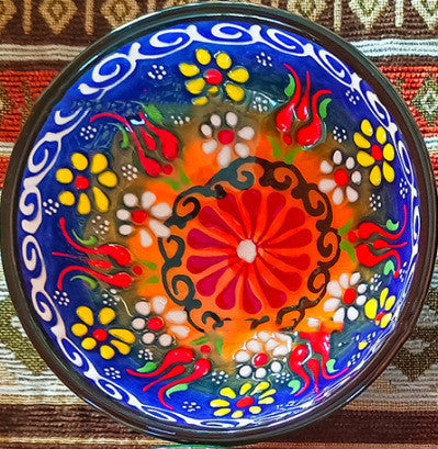 Luxurious Turkish Ceramic Bowls - Deep Sea Blue - Bowls