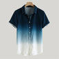 Gradient Color Casual Hawaiian Shirt - Kia Day Design