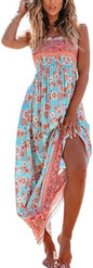 CUPSHE Ditsy Floral Smocked Sundress Ruffled Spaghetti Straps - Mint Floral - dress