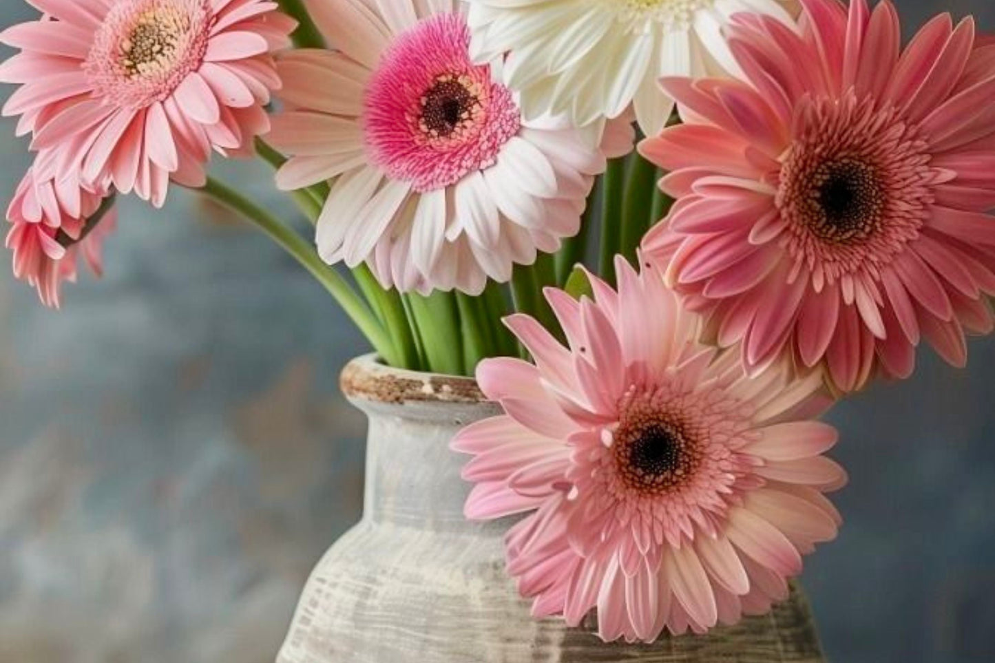 White & Pink Gerbera Daisy Seeds 200+ Flower Seeds - - Flower Seeds