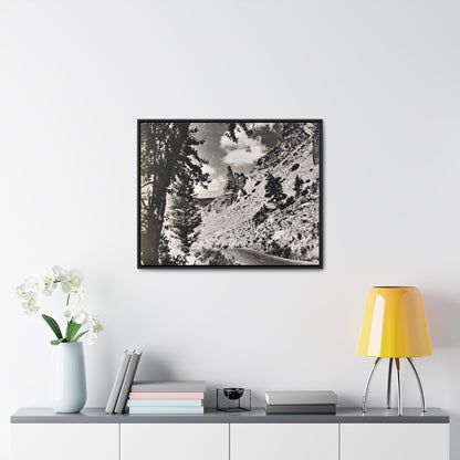Eagles Nest Rock Yellowstone Gallery Canvas Wraps Horizontal Frame 30″ x 24″ Black 1.25"