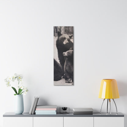 Yellowstone Black Bears Canvas Gallery Wraps 12″ x 36″ 1.25"