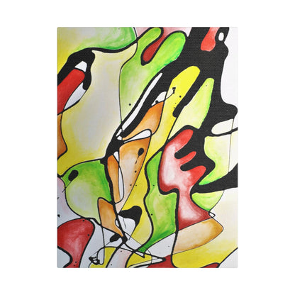 Red Mushroom Satin Canvas Stretched 12″ x 16″ (Vertical) 1.5"