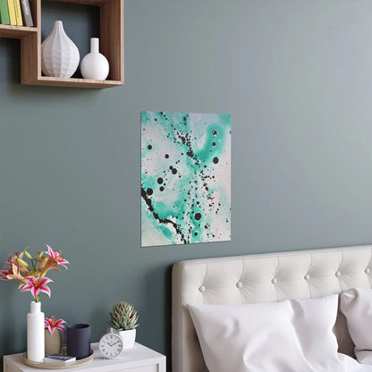 Teal Burst Silk Posters