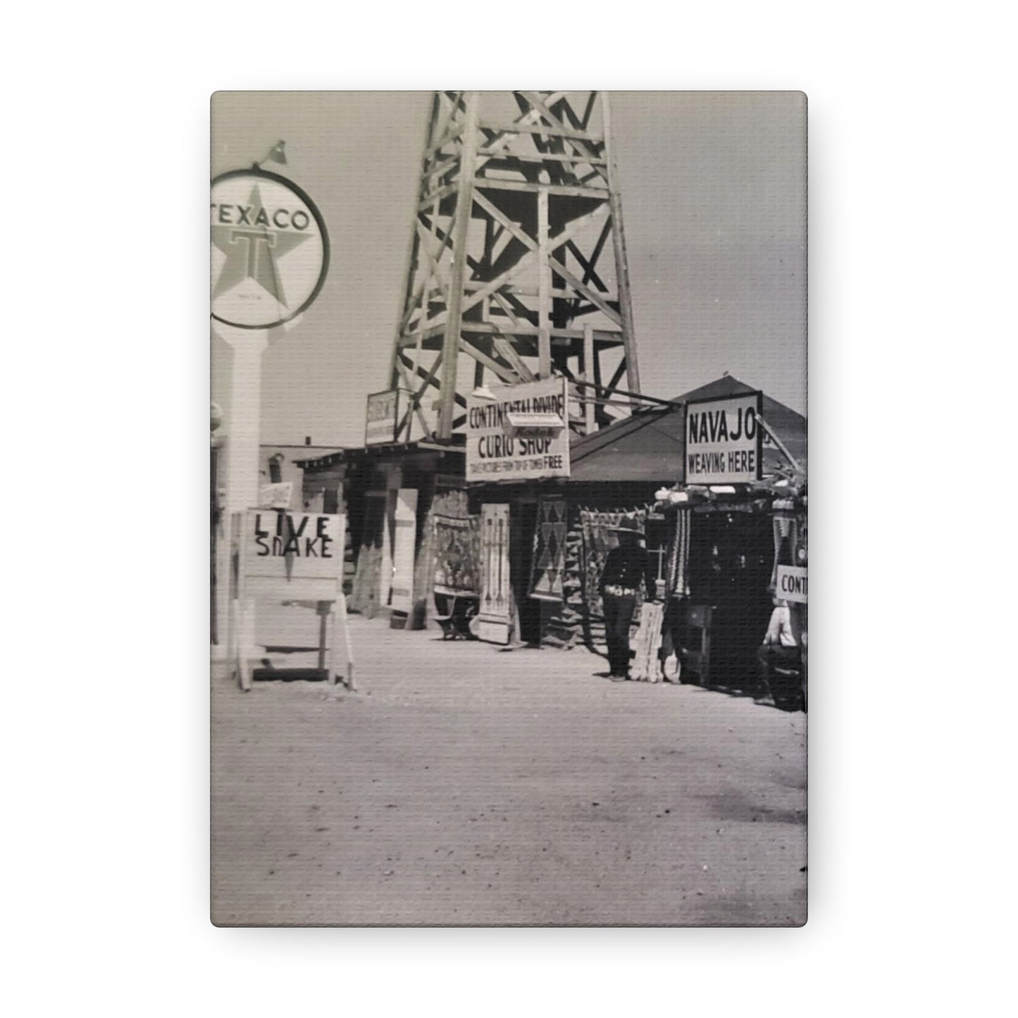 Texaco Station Continental Divide Canvas Gallery Wraps