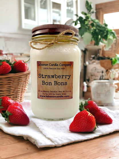 Strawberry Bon Bons Candle - - Candles & Melts