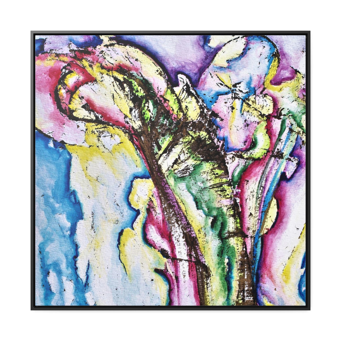 Calla Lilies Gallery Canvas Wraps, Square Frame