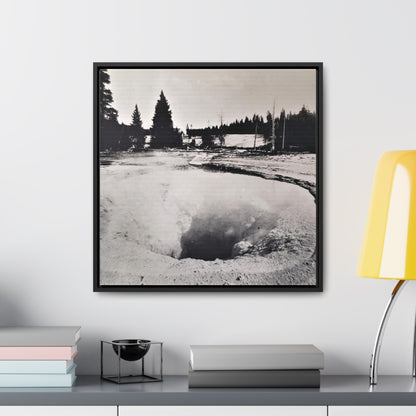 Morning Glory Pool Yellowstone Gallery Canvas 20″ x 20″ 1.25" Black