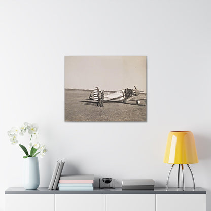 Army Pursuit Plane Ames Airport 1939 Canvas Gallery Wraps 30″ x 24″ 1.25"