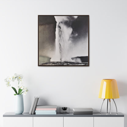 Old Faithful Geyser Yellowstone Gallery Canvas Wraps, Square Frame