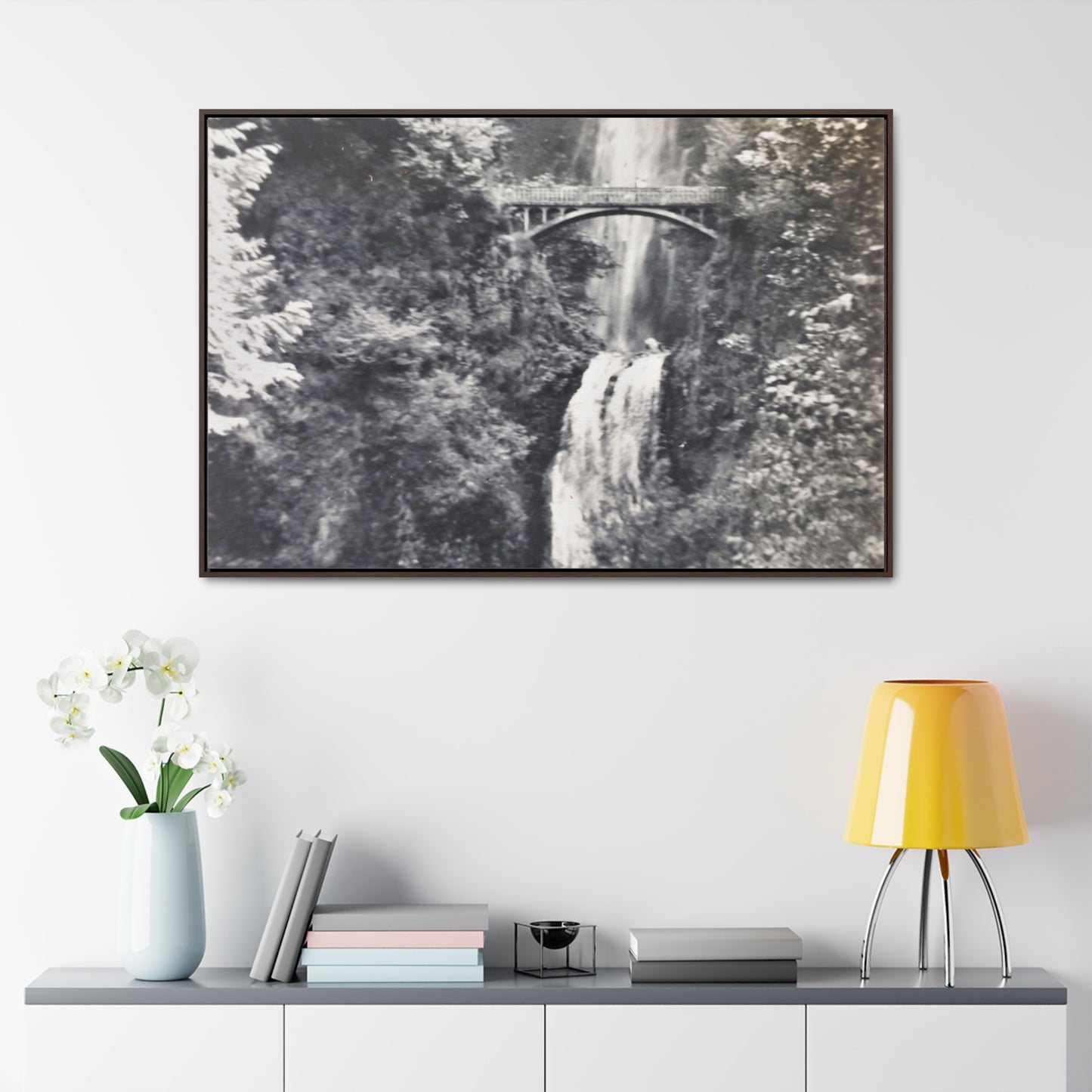 Multnomah Falls Oregon Gallery Canvas Wraps, Horizontal Frame