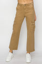 Risen Mocha Brown Denim Cargo Jeans - Mocha - jeans