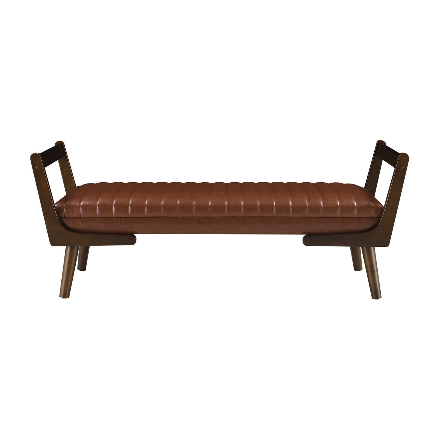 Mid-Century Bench With Wood Legs- Unique Piece Furniture- {{Product type}}