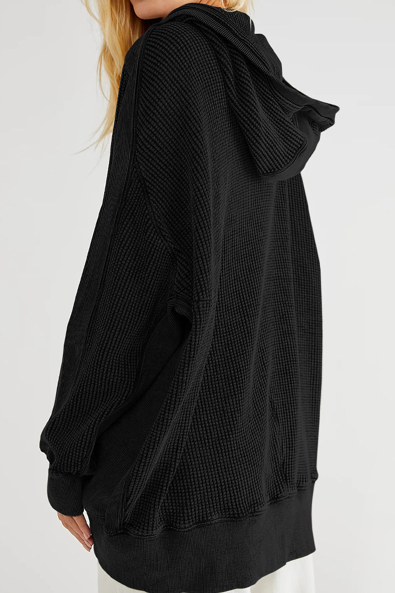 Zip-Up Long Sleeve Jacket - -