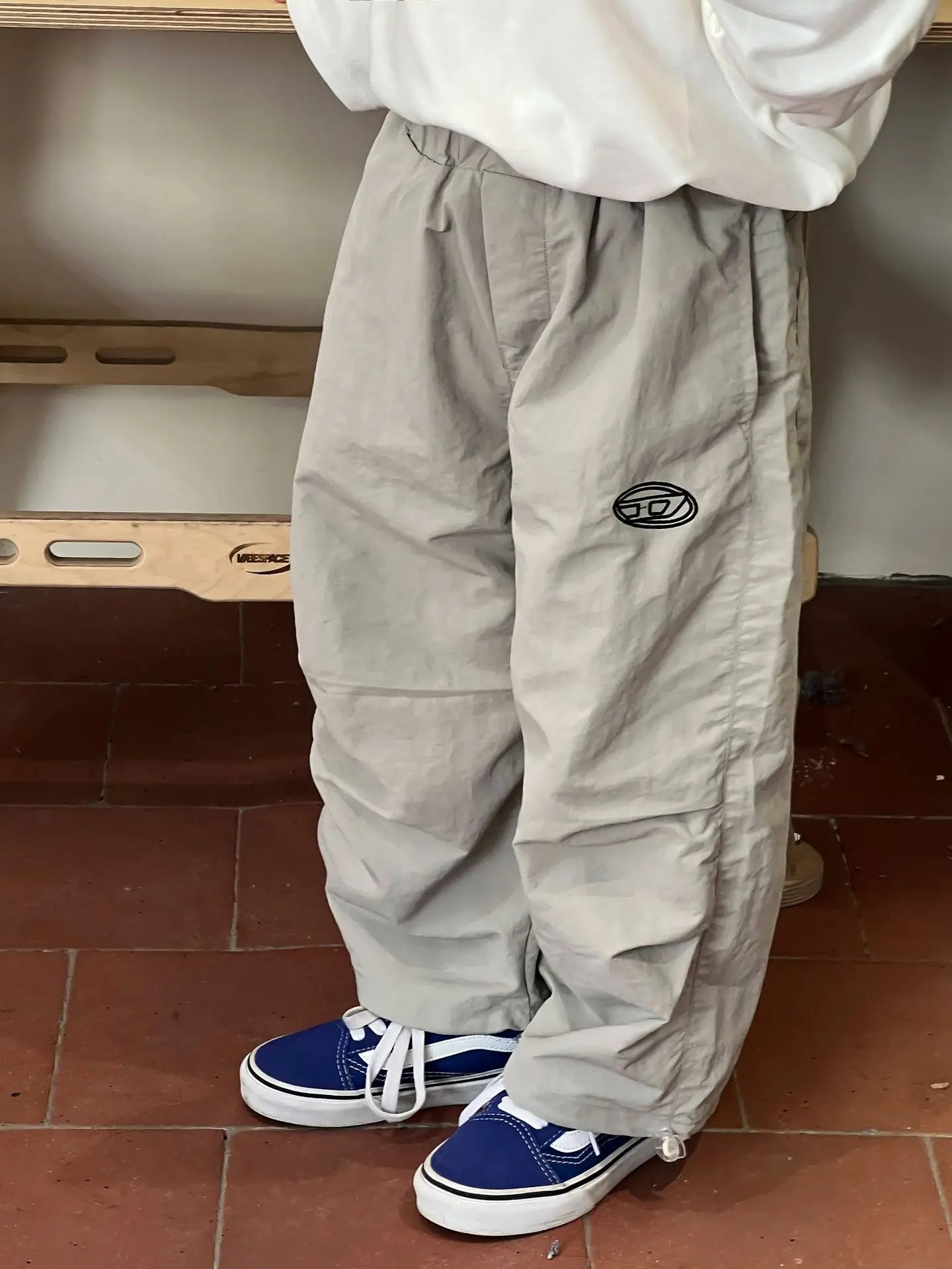 Boys Straight Casual Cargo Pants Light Grey