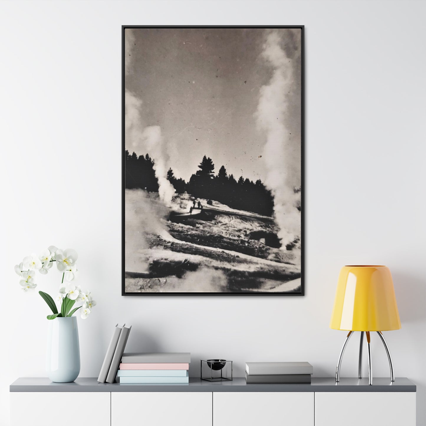 Norris Geyser Yellowstone Gallery Canvas Wraps, Vertical Frame