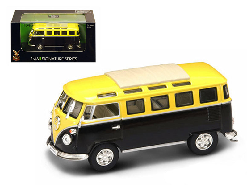 1962 Volkswagen Microbus Van Bus Yellow/Black 1/43 Diecast Car by Road Signature - - Toys & Games