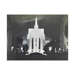 Golden Gate International Exposition Night Satin Canvas Stretched