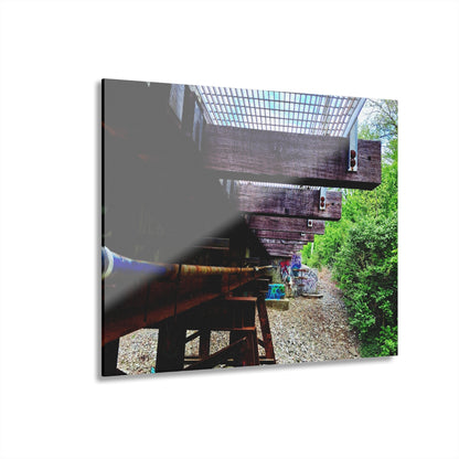 Industrial Bridge Photo Acrylic Print — French Cleat Hanging Wall Art - - Home Decor