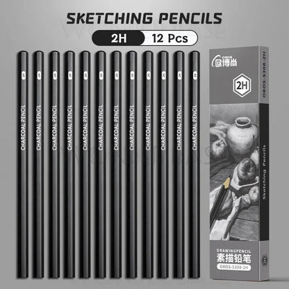 Boxed 2H HB B 2B 4B 6B 8B 12B 14B Graphite Mixed Sketching Pencils Kia Day Design