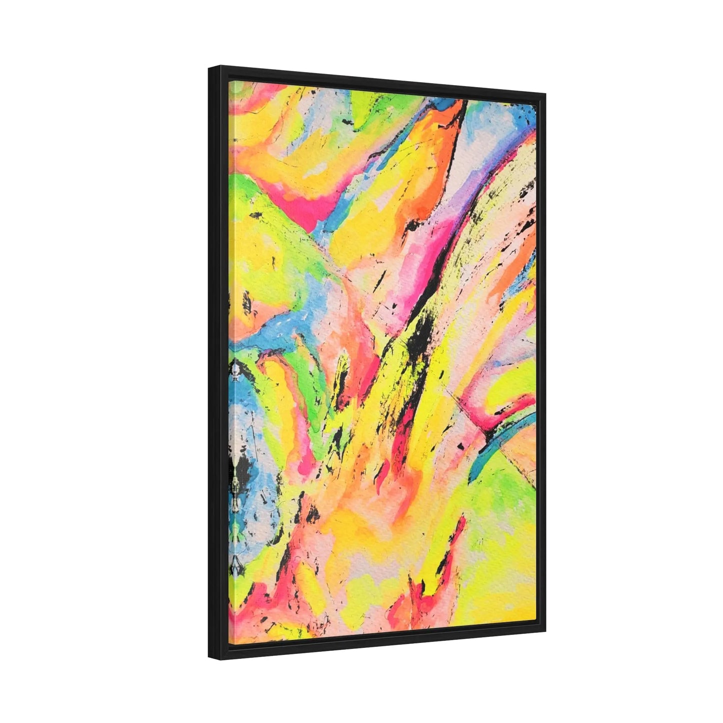 Neon Fire Gallery Canvas Wraps, Vertical Frame