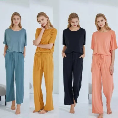 Casual Pajamas Thin Two-Piece Suit Can Be Worn Outside Women's Pajamas