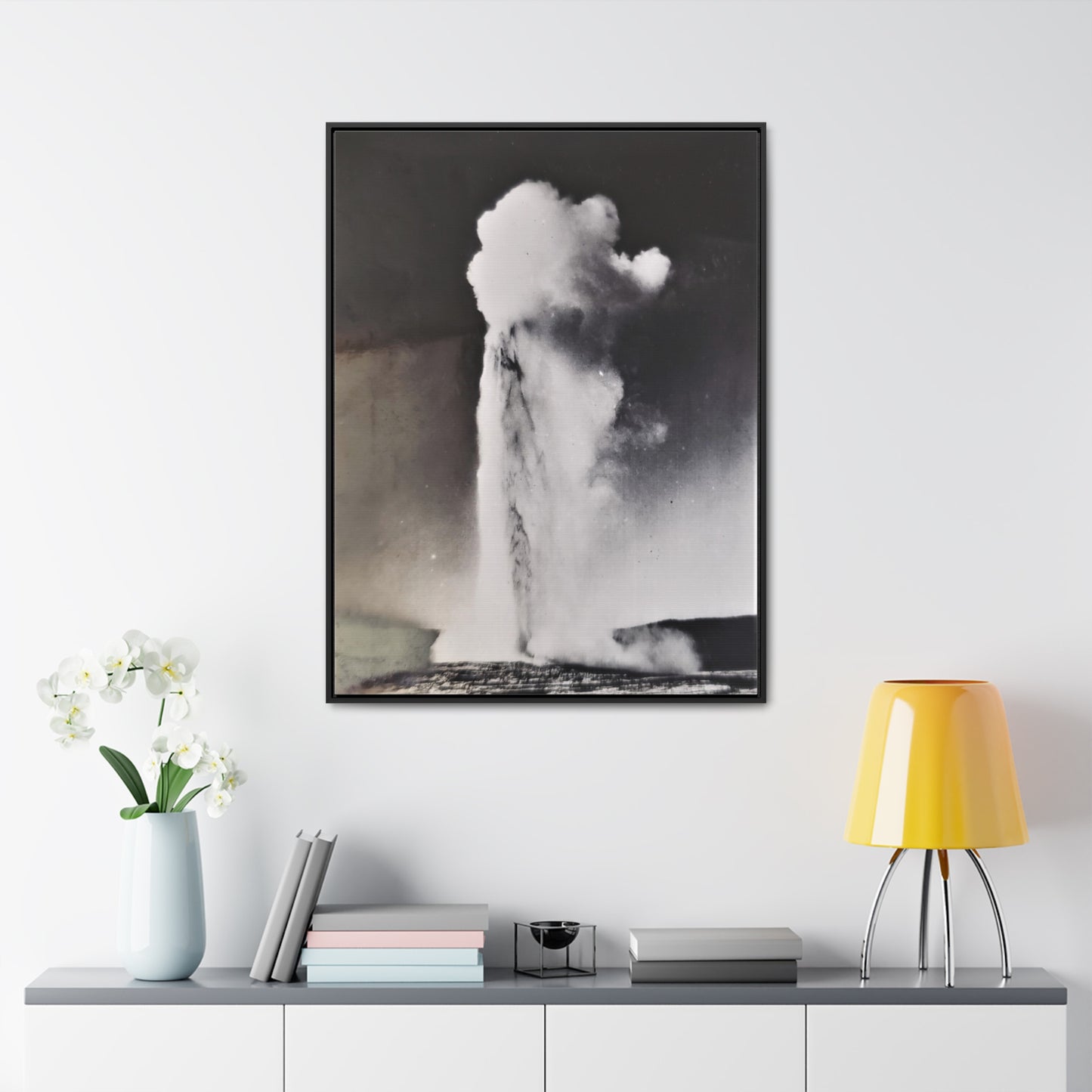 Old Faithful Geyser Yellowstone Gallery Canvas Wraps, Vertical Frame