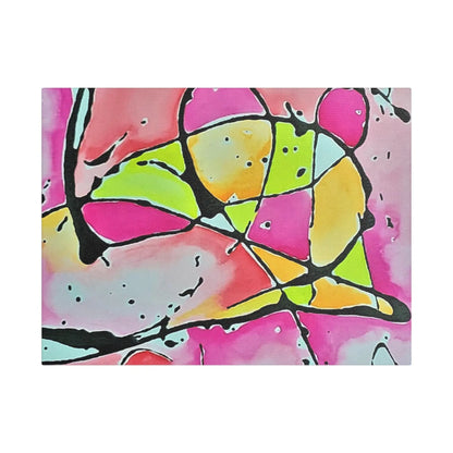 Pink Mouse Satin Canvas, Stretched 16″ x 12″ (Horizontal) 1.5"