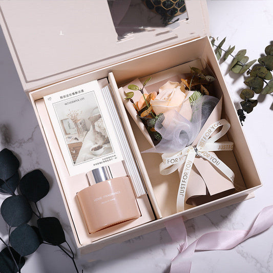 Bouquet Gift Set Box Send Teacher Soap Flowers - - soap