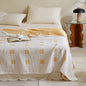 New Cotton Three-Layer Gauze Blanket for All Seasons - Crock-yellow 150 x200cm (about 0.85kg) - blanket