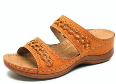 Open Toe Vintage Sandals - Khaki 44 - sandals