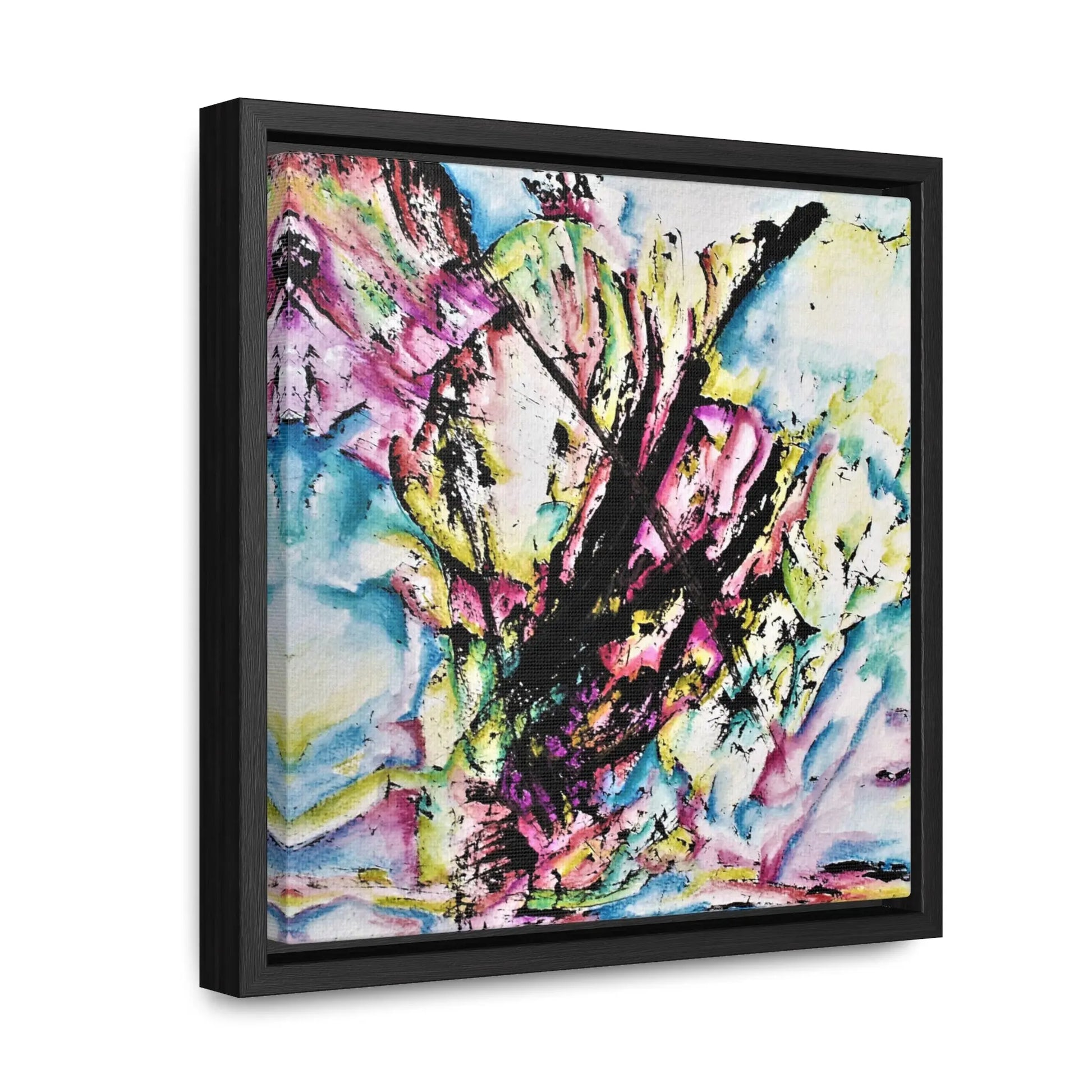 Kitty In Space Gallery Canvas Wraps, Square Frame