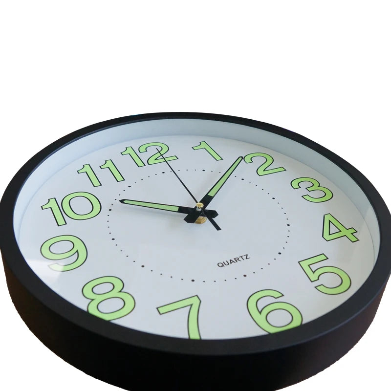 W103 12 Inch a Large Decorative Glow in Dark Luminous Wall Clock