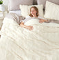 Winter Dream Sherpa Twin Comforter Set - Cream Twin(66"x90") - comforter