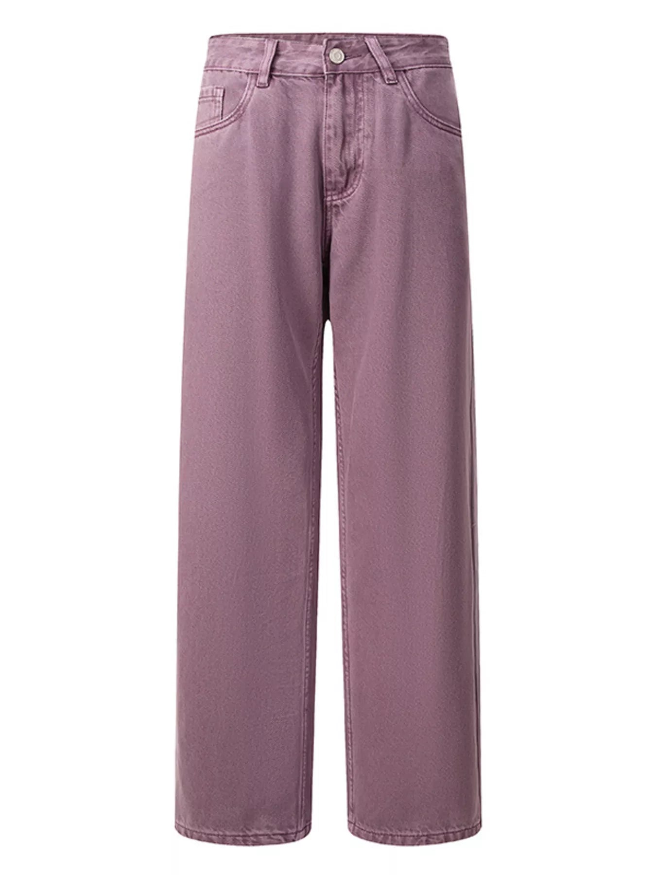 Men's Vintage Wash Wide Leg Jeans - -