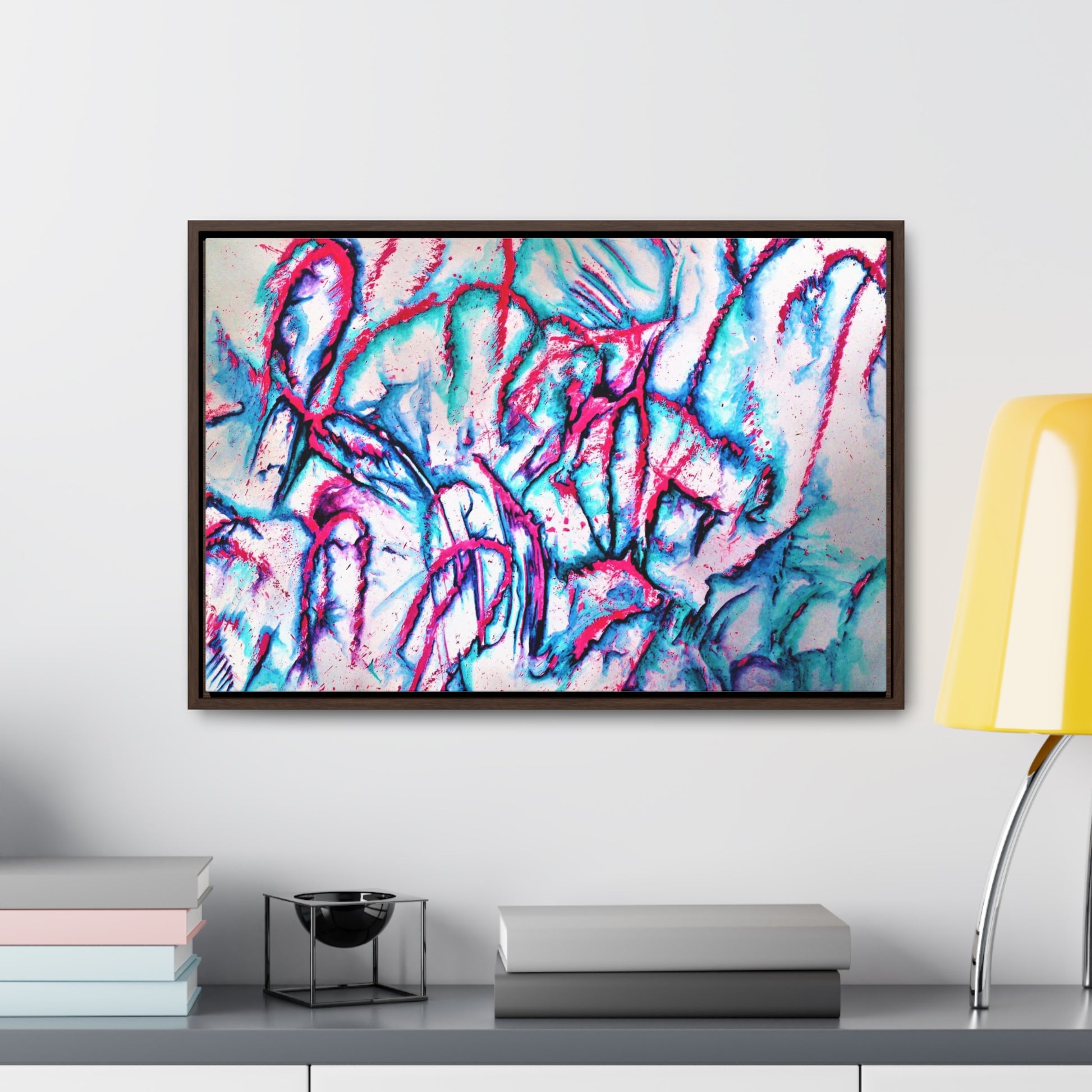 Pink Jellyfish Gallery Canvas Wraps, Horizontal Frame