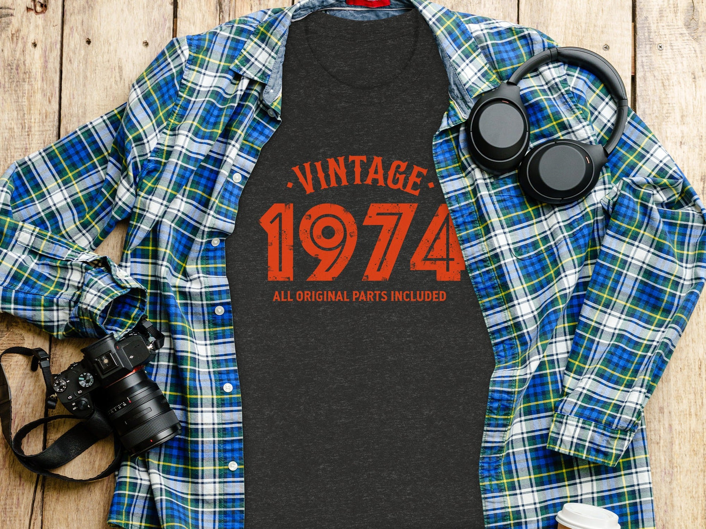 Vintage 1974 All Original Parts Included Birthday T-Shirt- Cloud 16 Clothing Co.- {{Product type}}