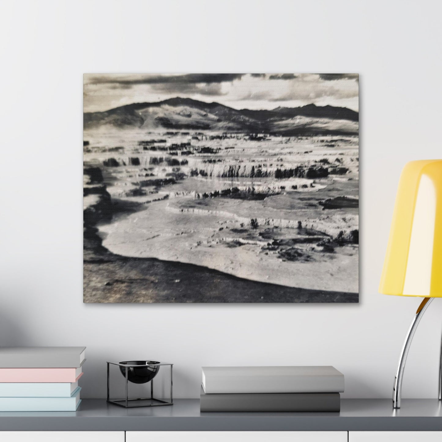 Springs at top of Jupiter Terrace Yellowstone Canvas Gallery Wraps 24″ x 20″ 1.25"