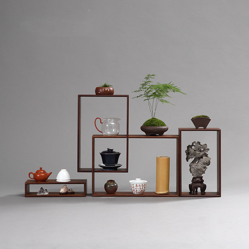 Bamboo Curio Shrine | Tiered Display Shelf - - Bamboo Art