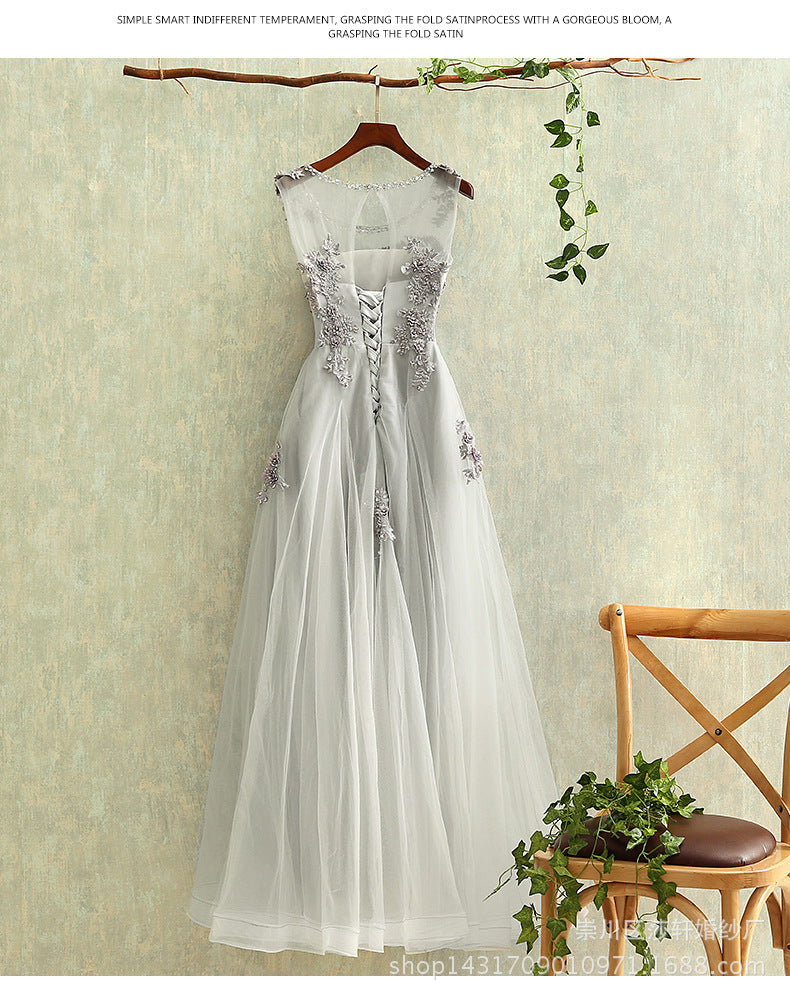 Charcoal Chic Formal Gown - - dress