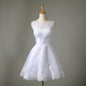 Ivory Short Lace Wedding Dress - White US18W -