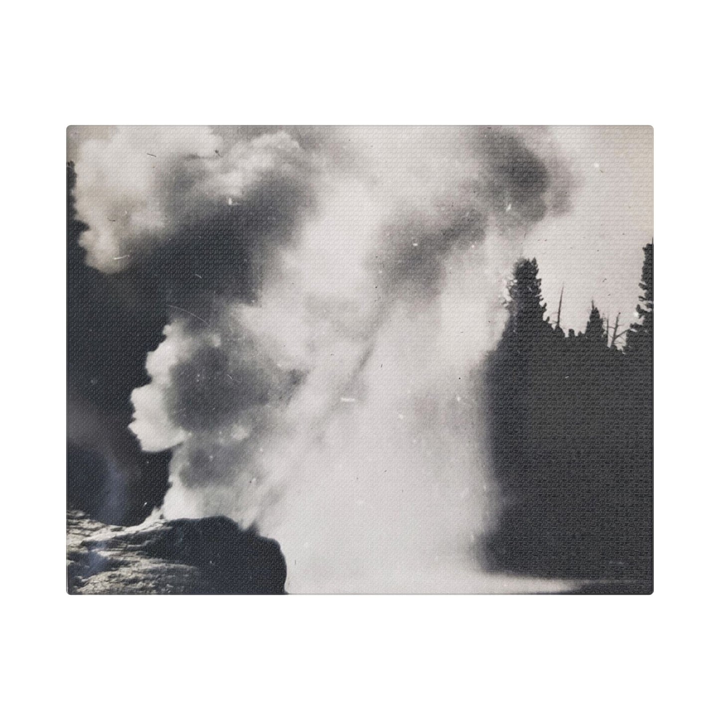 Riverside Geyser Yellowstone Satin Canvas, Stretched