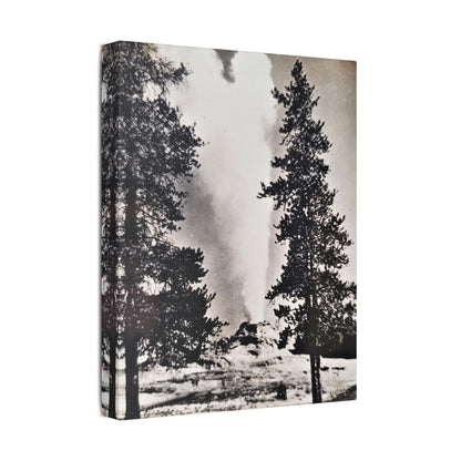 Castle Geyser Yellowstone Satin Canvas Stretched