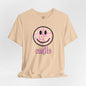 Smile Floral Womens T-Shirt - Positive Vibes Tee- Cloud 16 Clothing Co.- {{Product type}}