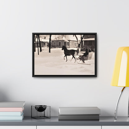 Carriage Ride Gallery Canvas Wraps Horizontal Frame 18″ x 12″ Black Premium Gallery Wraps (1.25″)