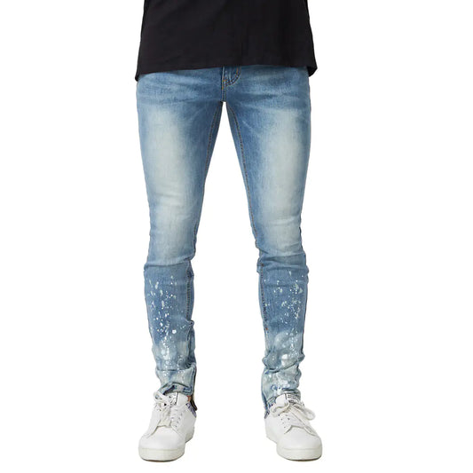 Ripped Splatter Denim Jeans - Kia Day Design