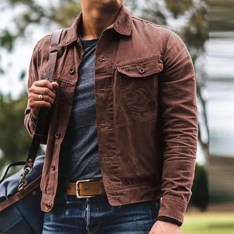 Vintage Washed Jacket - - jacket