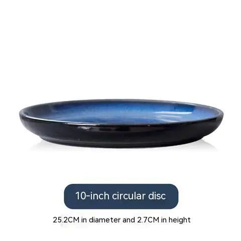 Blue Gradient Ceramic Plate - Kia Day Design
