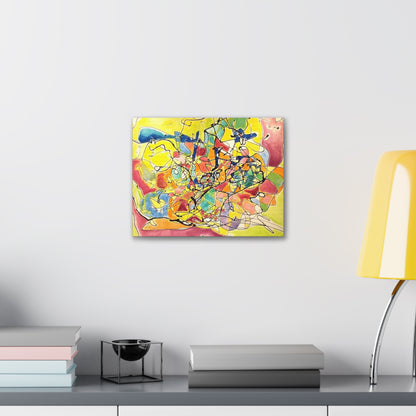 Yellow Abstract Canvas Gallery Wraps 14″ x 11″ 1.25"