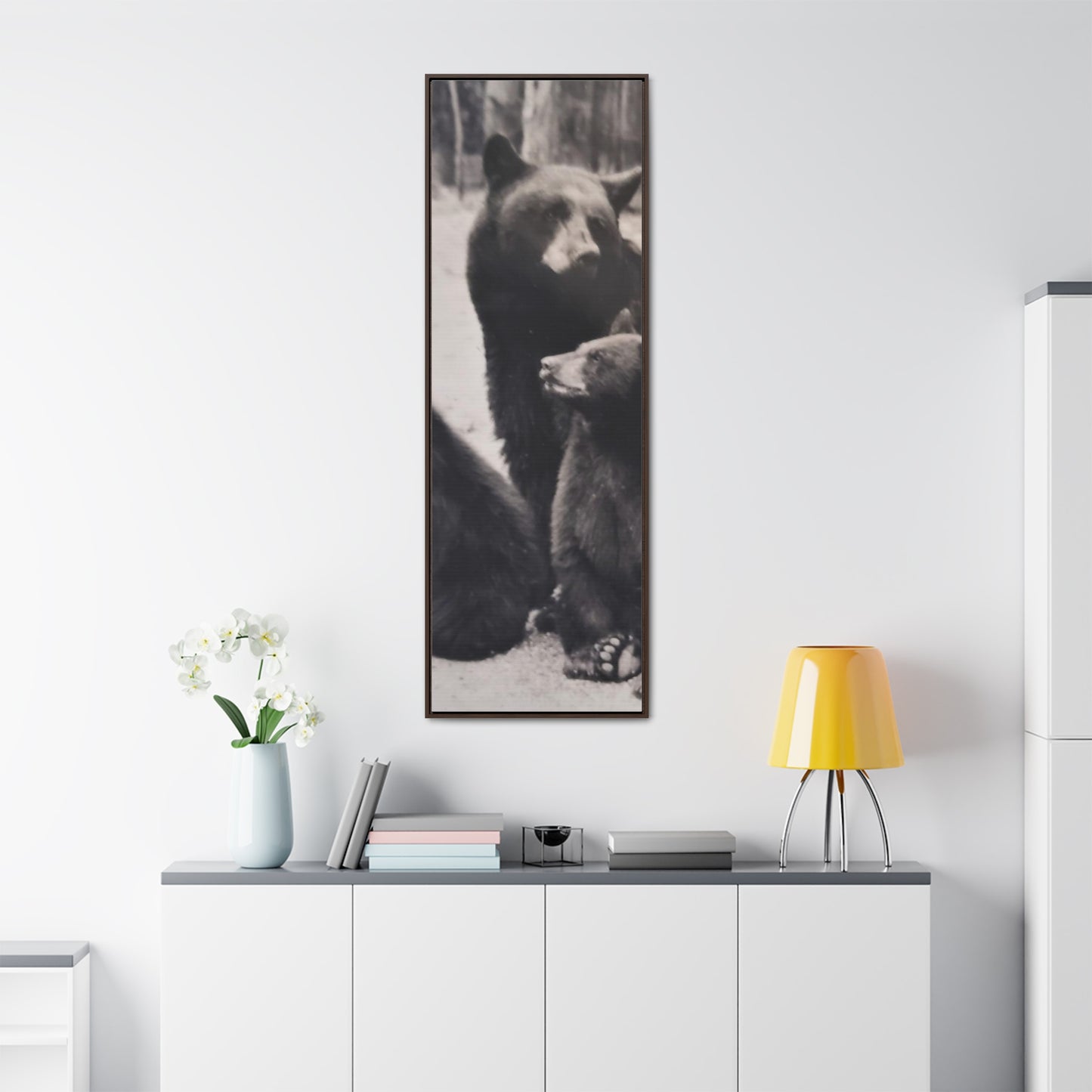 Yellowstone Back Bears Gallery Canvas Wraps, Vertical Frame